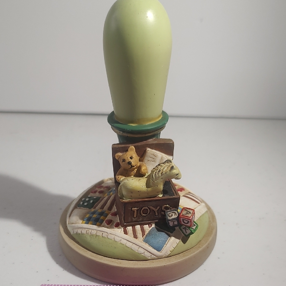 Charming Cream and Green Toy-Themed Home Accent